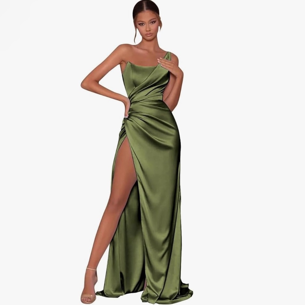 Olive Green Formal Dress Size 4